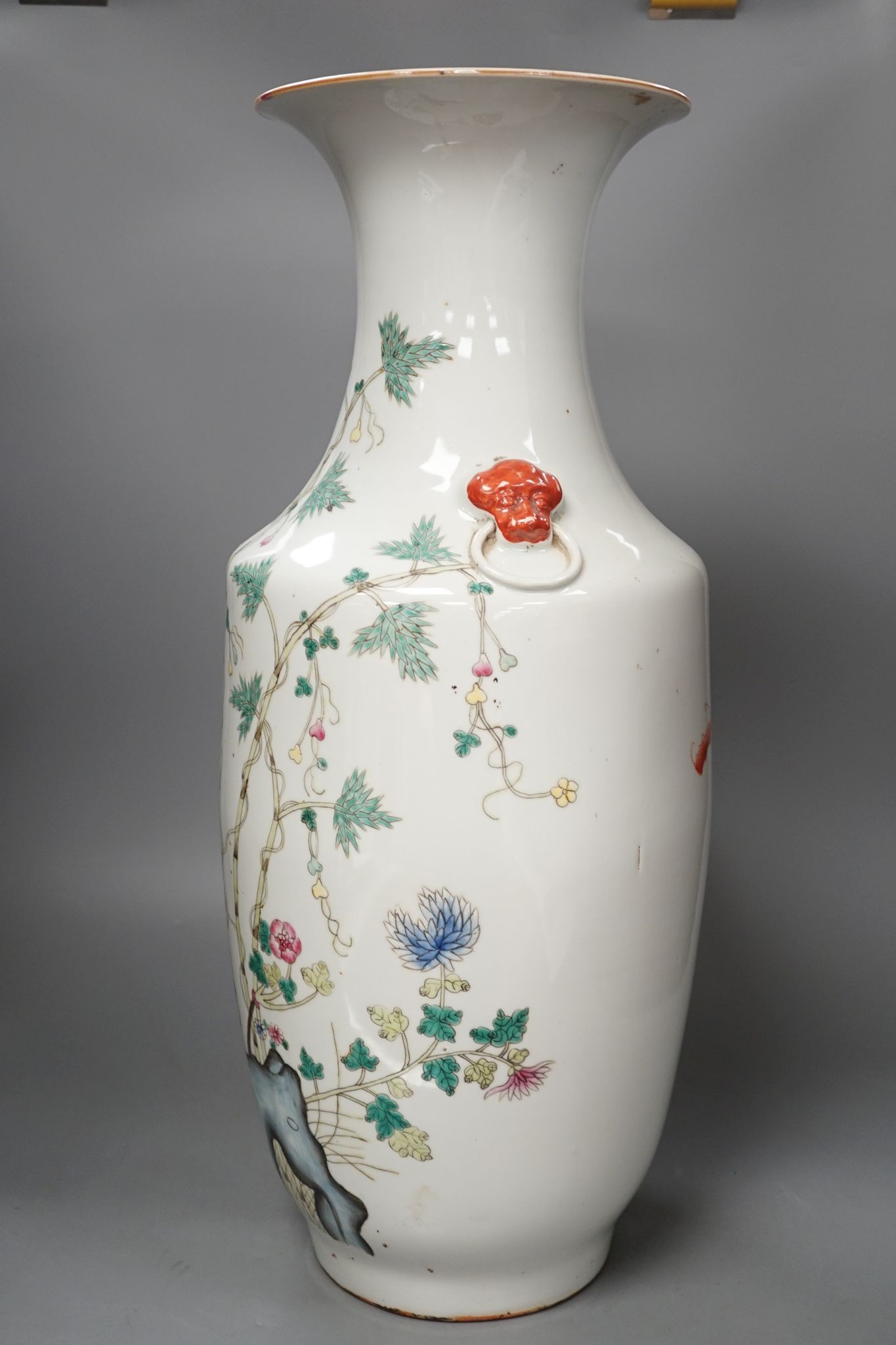 A large Chinese famille rose vase 58cm